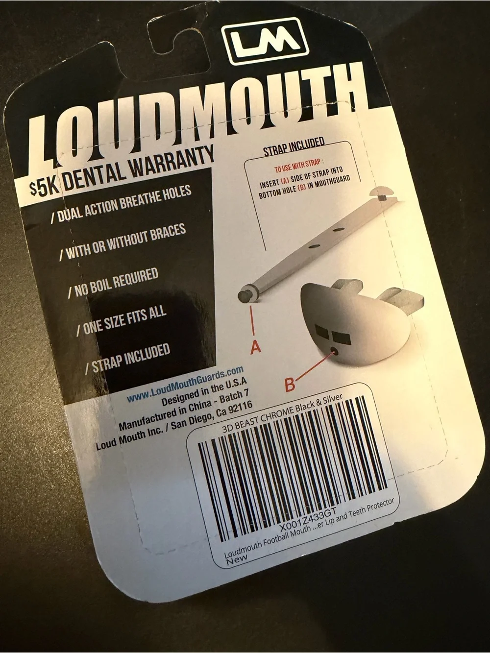 Loudmouth Chrome Fang 3D Mouthguard